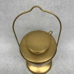 Something Blue DECOR Ikea Lantern Metal/Glass Gold/Clear Size 5.5" X 12" LANTERNS/BIRDCAGES