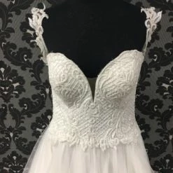 Something Blue Wedding Martina Liana Women's Wedding Dress Beaded/Tulle Ivory Size 14