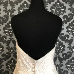 Something Blue Wedding Dress Size 16 Embroidered Lace Ivory/Champ Strapless Ballgown WEDDING DRESSES