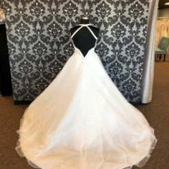 Something Blue WEDDING DRESSES Essense Of Australia D2987ZZ Women's Wedding Dress Crepe/Tulle