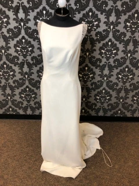 Something Blue Maggie Sottero MS7MC923 Wedding Dress Crepe Ivory Size 10 Sheath 3 Something Blue Maggie Sottero MS7MC923 Wedding Dress Crepe Ivory Size 10 Sheath