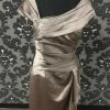 Something Blue Wedding Jasmine Formal Satin Mocha Size 8 Ruched