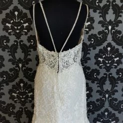 Something Blue Essense D2365 Wedding Dress Size 14 Beaded Lace/Tulle Ivory Sleeveless