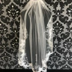 Something Blue JL Johnson Veil Tulle Ivory Lace VEILS