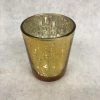 Something Blue Votive Holder Size 2.5" Mercury Glass Gold RENTAL