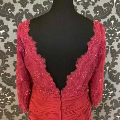 Something Blue Caterina 2054F Formal Chiffon/Lace Merlot Size 16