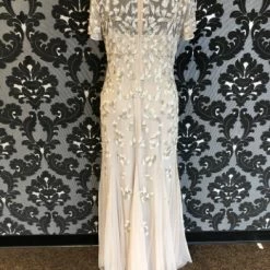 Something Blue FORMAL/MOTHER'S DRESSES Adrianna Papell Size 14 Beaded Tulle Nude FORMAL DRESSES