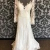 Something Blue Madeline Gardner Wedding Dress Lace Ivory Size 10 Long Sleeve WEDDING DRESSES