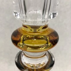 Something Blue DECOR Taper Candle Holder Glass Amber Size 14