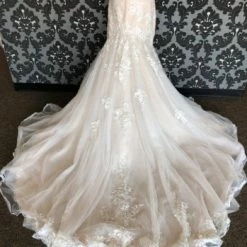 Something Blue Essense D2615 Wedding Dress Size 16 Sequin/Lace Ivory Strapless