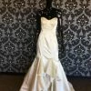 Something Blue Wedding Size 8 Ivory Satin Strapless Fit & Flare Sweetheart W/ Belt WEDDING DRESSES