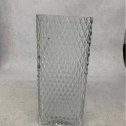 Something Blue Living Quarters Candle Holder Glass Clear Size 9.5"x4"x4" CANDLES DECOR