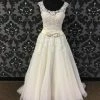WEDDING DRESSES David Tutera 215263 Women's Wedding Dress Tulle/Lace Size 12