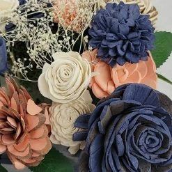 Something Blue Sola Flowers Floral Arrangement Sola Flowers/Wood Size 15