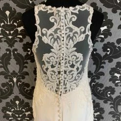 Something Blue WEDDING DRESSES Stella York Size 12 Highneck Sequin Lace Fit & Flare