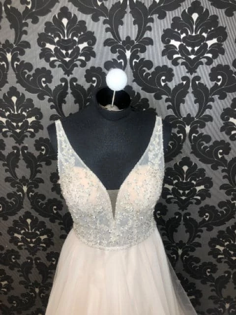 Something Blue WEDDING DRESSES Stella York 6724DM Women's Wedding Dress Tulle Moscato Size 10 4 Something Blue WEDDING DRESSES Stella York 6724DM Women's Wedding Dress Tulle Moscato Size 10