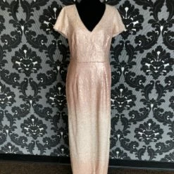 Something Blue FORMAL/MOTHER'S DRESSES Adrianna Papell Women's Formal Sequin Blush Size 8 Floor Length