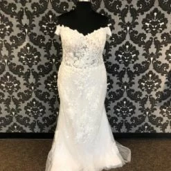 Something Blue Casablanca 2419 McKenzie Women's Wedding Dress Blush/ivory 2 Pc Detachable Train