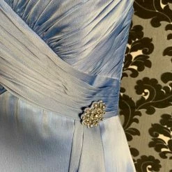 Something Blue Belsoie L3002 Formal Chiffon Sky Blue Size 10 FORMAL DRESSES