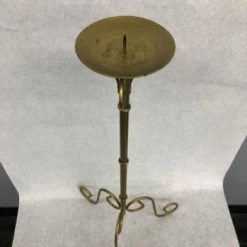 Something Blue Pillar Candle Holder Size 23.75" Metal Gold CANDLES