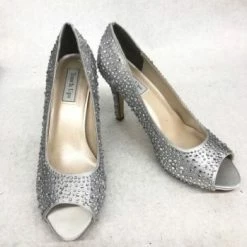 Something Blue Touch Ups Women's Shoe Rhinestone Silver Size 10M