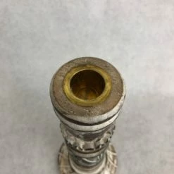 Something Blue Taper Candle Holder Size 10" X 2" Wood Brown/Cream CANDLES