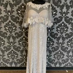 Something Blue Madeline Gardner 71936 Formal Lace Silver Size 10 FORMAL DRESSES FORMAL/MOTHER'S DRESSES