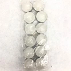 Something Blue Tea Light Candle Wax White Size 12ct CANDLES