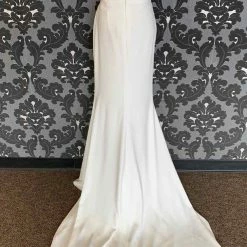 Something Blue Wedding Dress Size 8 Chiffon Ivory Strapless Fit & Flare WEDDING DRESSES