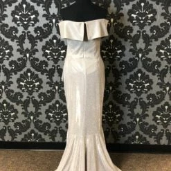 Something Blue Betsy & Adam A24582 Formal Metallic Taupe Size 10 FORMAL/MOTHER'S DRESSES