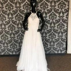 Something Blue Mori Lee Leilani Women Wedding Dress Tulle Ivory Size 6 Beaded WEDDING DRESSES