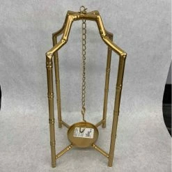 Something Blue Lantern Metal Gold Size 15.25" LANTERNS/BIRDCAGES DECOR