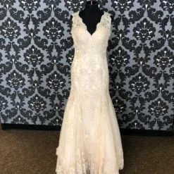 Something Blue Stella York SCARLET 5922 Women's Wedding Dress Lace Gold Size 12 WEDDING DRESSES