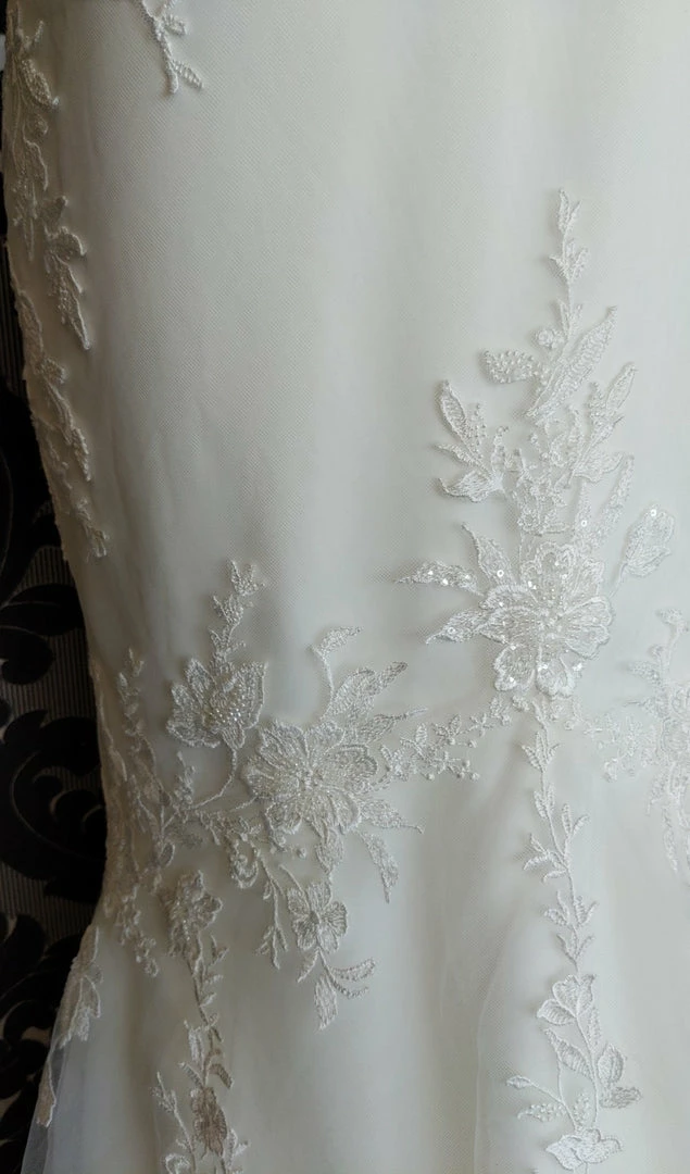 Something Blue Sincerity 44228 Wedding Dress Size 12 Lace/Tulle Ivory Illusion V-Neck WEDDING DRESSES 5 Something Blue Sincerity 44228 Wedding Dress Size 12 Lace/Tulle Ivory Illusion V-Neck WEDDING DRESSES