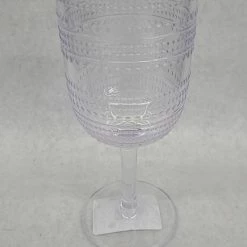 Something Blue Glassware Plastic Clear Size 8" Wine Glass GLASSWARE DECOR