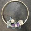 Something Blue Wedding Sola Flowers Wreath Jute/Floral Brown/Gray/Purple/Ivory/Silver Size 15" FLORAL DECOR