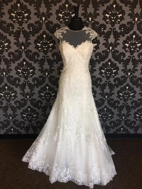 Jasmine Lace Ivory Size 12 Illusion Fit & Flare Women WEDDING DRESSES 3 Jasmine Lace Ivory Size 12 Illusion Fit & Flare Women WEDDING DRESSES
