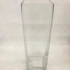 Something Blue Vase Glass Clear Size 15.75"x4.75"x4.75" Square VASES