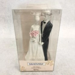 Something Blue David Tutera Cake Topper Ceramic White/Black/Pink Size 7" CAKE ACCESSORIES