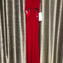 Something Blue Size 0 Red Zoey Grey Poly-Spandex