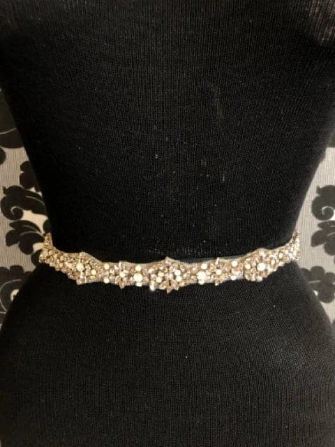 Something Blue Casablanca Bt5030- SA084 Belt Rhinestone/Opal Ivory/Silver Size 20 "AS IS" 3 Something Blue Casablanca Bt5030- SA084 Belt Rhinestone/Opal Ivory/Silver Size 20 "AS IS"