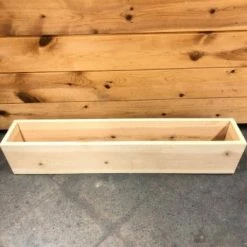 Something Blue Wood Trug Wood Unfinished Size 30"x5.5" WOOD DECOR