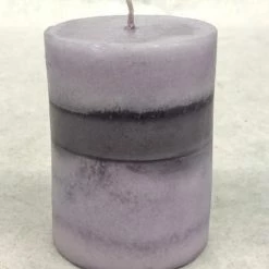 Something Blue Pillar Candle Wax Purples Size 4" CANDLES DECOR