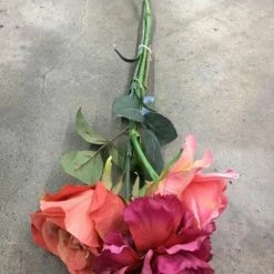 Something Blue Wedding Rose Coral/Pink 3 Ct Fabric DECOR