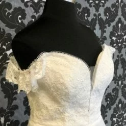 Something Blue Da Vinci Wedding Dress Lace/Tulle Ivory Size 20 Off The Shoulder WEDDING DRESSES