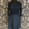Something Blue 16 Navy Lace/Chiffon Dress
