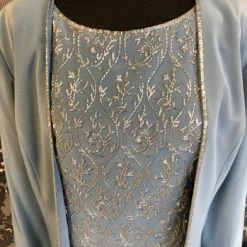 Something Blue Montage Formal Size 18 Chiffon Dusty Blue W/ Jacket