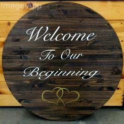 Something Blue Pick Up Only Sign Wood Brown/White Size 36" SIGNS