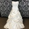 Something Blue Size 8 Champagne Satin/Beaded Bodice A-line Modified Sweetheart WEDDING DRESSES