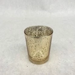 Something Blue Votive Holder Mercury Glass Gold Size 2.5" CANDLES